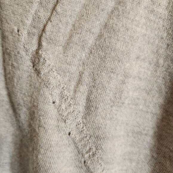 Rag & Bone Gray Extra Fine Merino Wool Distressed V Neck Sweater Size S - Picture 5 of 7